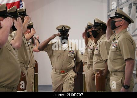 NAVSUP FLC Jacksonville FY21 CPO Pinning Ceremony Stockfoto