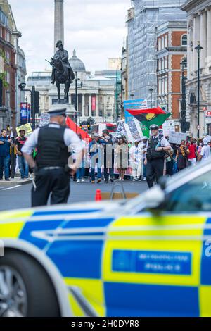 Am 12. Juni 2021 findet in Cornwall, südwestlich von England, der G7-Gipfel statt, eine Kundgebung nach Biafra in der Nähe der Downing Street im Zentrum von London. Stockfoto