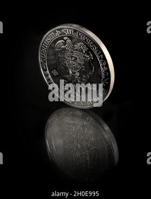 2015 Arche Noah, Republik Armenien - .999 feines Silber, 500 DRAM Silbermünze Stockfoto