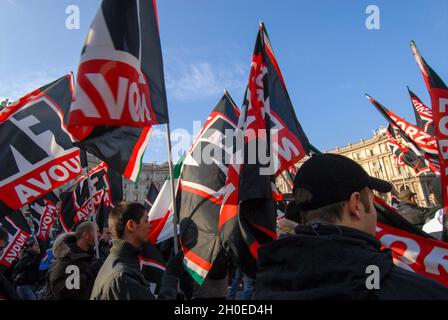 Rom, Italien, 01/12/2006: Studentendemonstration organisiert von Forza Nuova. ©Andrea Sabbadini Stockfoto