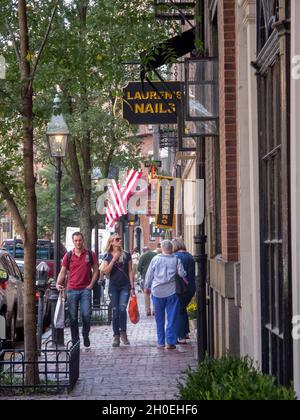 Charles Street in Boston, Massachusetts, USA Stockfoto