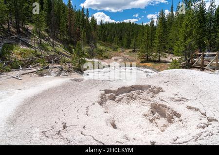 Schlammtöpfe bei Artists Paint Töpfe im Yellowstone National Park Wyoming Stockfoto