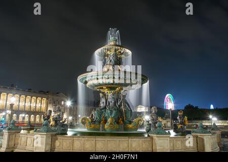 Fontaine des Fleuves, Paris Stockfoto