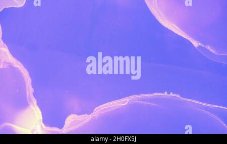 Grafischer Flussgradient. Blau Aquarell Im Trend Stockfoto