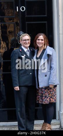 London, Großbritannien. Oktober 2021. Empfang der tagelangen Polizeiprämien in der Downing Street 10, London Credit: Ian Davidson/Alamy Live News Stockfoto