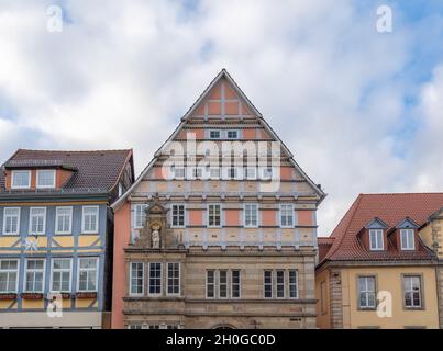 Dempterhaus - Haus im Weser Renaissance Stil - Hameln, Niedersachsen, Deutschland Stockfoto