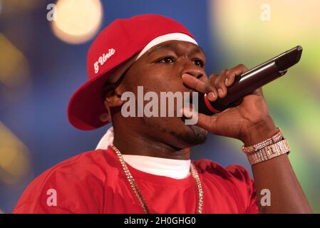 Verona Italien 09/20/2003, Arena : 50 Cent im Konzert während der musikalischen Veranstaltung 'Festivalbar 2003' Stockfoto