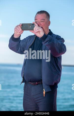 Cannes, Frankreich, 12. Oktober 2021, PETER KURTH (Schauspieler) beim Photo-Call für SISI während der MIPCOM 2021 - The World’s Entertainment Content Market und der 4. Canneseries - International Series Festival © ifnm press / Alamy Live News Stockfoto