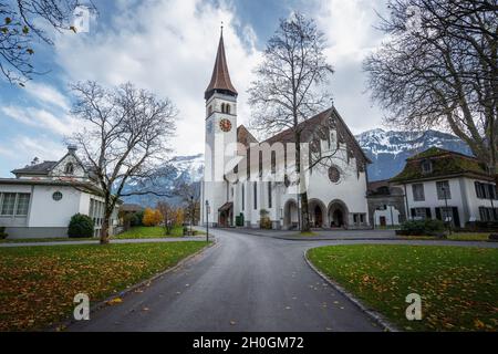 Schlosskirche Interlaken (Schlosskirche) - Interlaken, Schweiz Stockfoto