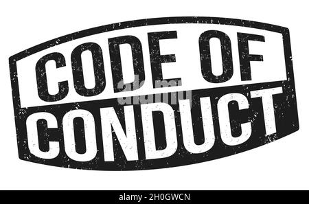 Code of Conduct Grunge Gummistempel auf weißem Hintergrund, Vektorgrafik Stock Vektor