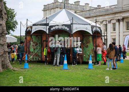 London, Großbritannien. 29 August 2021. Automata Carrousel beim Greenwich and Docklands International Festival in Greenwich. GDIF 2021. Quelle: Waldemar Sikora Stockfoto