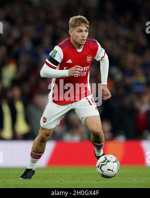 Aktenfoto vom 22-09-2021 von Emile Smith Rowe von Arsenal. Emile Smith Rowe hat geschworen, jede Rede von einem hochrangigen Call-up zu ignorieren, nachdem er in Andorra beim EM 2023-Qualifikationsspiel für England unter 21 Punkten gewonnen hatte. Ausgabedatum: Dienstag, 12. Oktober 2021. Stockfoto