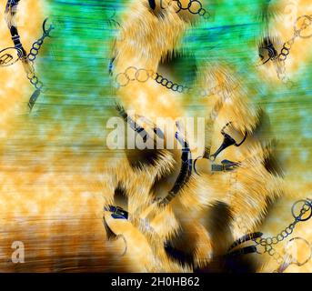 Druck,Textilstoff Druckmuster, Kissen Designs, Kleid Muster Design, Leopard, Camouflage, Zebra-, Barock- und Kombinationsmuster. Stockfoto