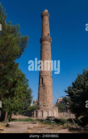 Minarett im Gawhar Shada Mausoleum, Herat, Afghanistan Stockfoto