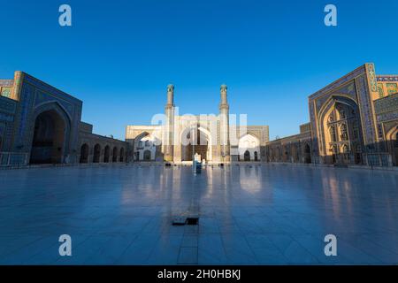Sonnenaufgang über der Großen Moschee von Herat, Afghanistan Stockfoto