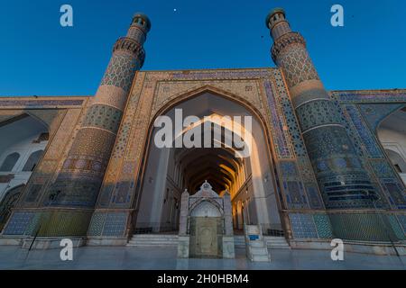 Sonnenaufgang über der Großen Moschee von Herat, Afghanistan Stockfoto