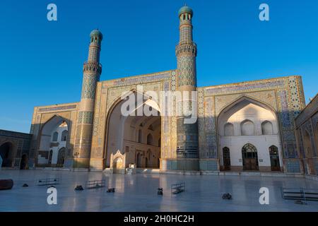 Sonnenaufgang über der Großen Moschee von Herat, Afghanistan Stockfoto