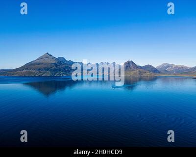 Luftaufnahme des Black Cuillin Ridge, Isle of Skye, Elgol, Schottland, Großbritannien Stockfoto