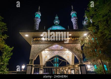 Große Moschee Azno Mina in der Nacht, Kandahar, Afghanistan Stockfoto