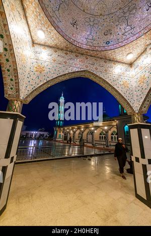 Große Moschee Azno Mina in der Nacht, Kandahar, Afghanistan Stockfoto