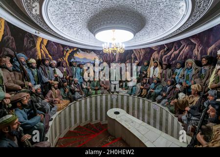 Loja Jirga Treffen aus den 80er Jahren, Jihad Museum, Herat, Afghanistan Stockfoto