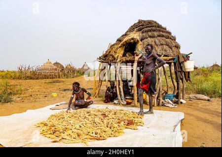 Jiye-Stamm, Eastern Equatoria State, Südsudan Stockfoto