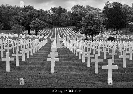 US American Military Cemetery, Cimetiere militaire americain de Saint-Avold, English Lorraine American Cemetery and Memorial, Saint-Avold, Moselle Stockfoto