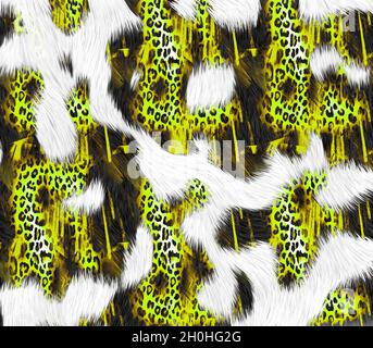 Druck,Textilstoff Druckmuster, Kissen Designs, Kleid Muster Design, Leopard, Camouflage, Zebra-, Barock- und Kombinationsmuster. Stockfoto