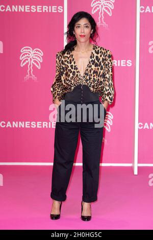 Cannes, Frankreich. Am 12. Oktober 2021 nimmt Naidra Ayadi an der 4. Ausgabe des Internationalen Filmfests der Canneseries in Cannes Teil, am 12. Oktober 2021 in Frankreich. Foto von David Niviere/ABACAPRESS.COM Stockfoto