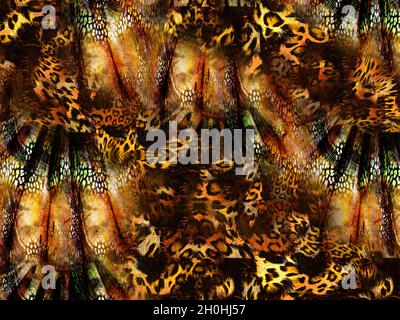 Druck,Textilstoff Druckmuster, Kissen Designs, Kleid Muster Design, Leopard, Camouflage, Zebra-, Barock- und Kombinationsmuster. Stockfoto