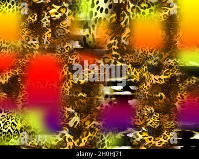 Druck,Textilstoff Druckmuster, Kissen Designs, Kleid Muster Design, Leopard, Camouflage, Zebra-, Barock- und Kombinationsmuster. Stockfoto