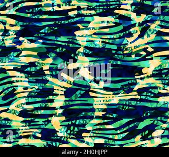 Druck,Textilstoff Druckmuster, Kissen Designs, Kleid Muster Design, Leopard, Camouflage, Zebra-, Barock- und Kombinationsmuster. Stockfoto