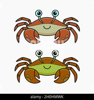 Crab Vektor Illustration Cartoon Clipart Stock Vektor