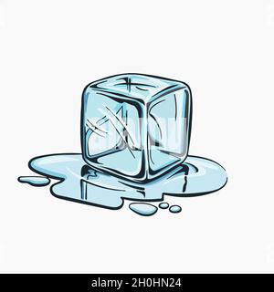 Eiswürfel Vektor Illustration Cartoon Clipart Stock Vektor