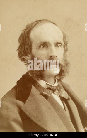 Foto von Napoleon Sarony 1869 des amerikanischen Künstlers Frederic Edwin Church (1826–1900) Stockfoto