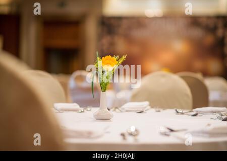 Hochzeitssaal oder andere Veranstaltungseinrichtungen für gehobene Küche Stockfoto