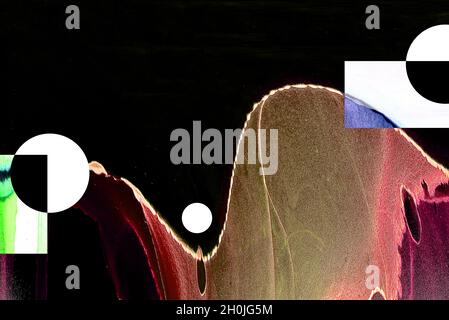 Das hochwertige abstrakte Gemälde in Alkoholtinte verleiht dem Designer einen modernen Kunsthintergrund. Stockfoto