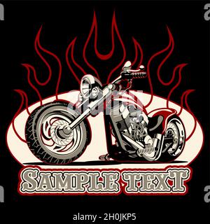 Vektor Cartoon Motorrad. Verfügbares EPS-8-Vektorformat, durch Ebenen getrennt, für eine einfache Bearbeitung Stock Vektor