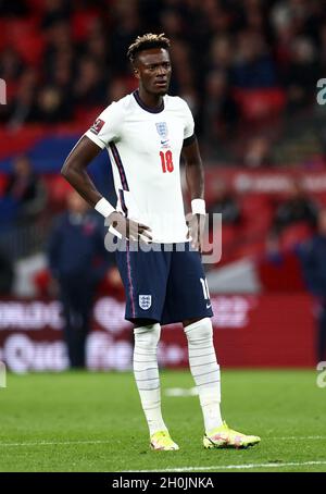 London, England, 12. Oktober 2021. Tammy Abraham von England beim Qualifikationsspiel der FIFA-Weltmeisterschaft im Wembley Stadium, London. Bildnachweis sollte lauten: David Klein / Sportimage Stockfoto