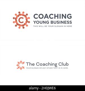 Moderne Community Business People Anfangsbuchstabe C Logo Design Stock Vektor