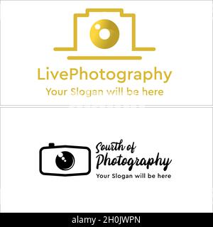 Moderne Fotografie Business Studio Kamera Logo Design Stock Vektor