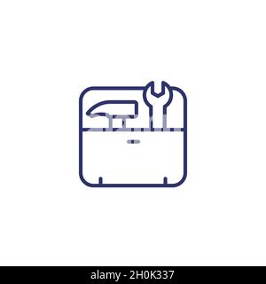 Werkzeugpalette, Symbol für Werkzeugzeile, Vektor Stock Vektor