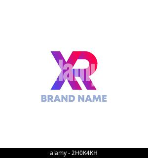 XR-Buchstaben Logo, Vektordesign Stock Vektor