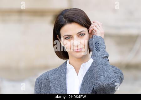 Roma, Italien. 13. Oktober 2021. Barbara Ronchi bei der Fotoschau zu 'IO sono Babbo Natale', vor der Eröffnung des 16. Filmfestivals in Rom. Quelle: Luigi de Pompeis/Alamy Live News Stockfoto