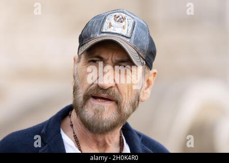 Roma, Italien. Oktober 2021. Marco Giallini bei der Fotoschau für 'IO sono Babbo Natale', vor der Eröffnung des 16. Filmfestivals in Rom. Quelle: Luigi de Pompeis/Alamy Live News Stockfoto