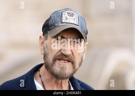 Roma, Italien. Oktober 2021. Marco Giallini bei der Fotoschau für 'IO sono Babbo Natale', vor der Eröffnung des 16. Filmfestivals in Rom. Quelle: Luigi de Pompeis/Alamy Live News Stockfoto