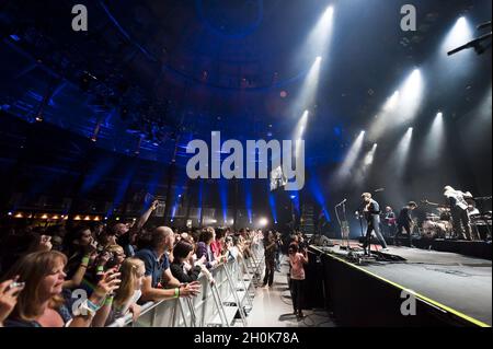 Noah and the Whale treten im Roundhouse, Camden, London, im Rahmen des iTunes Festivals 2011, 24. Juli 2011 auf. Stockfoto