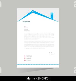 Stilvolles Vektor-Briefkopfdesign für Heimunternehmen Stock Vektor