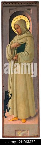 Saint Bernard von Clairvaux, Gemälde von der Werkstatt von Fra Filippo Lippi, 1447-1469 Stockfoto