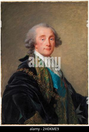 Alexandre Charles Emmanuel de Crussol-Florensac (1743–1815), Porträtmalerei von Elisabeth Vigee Le Brun, 1787 Stockfoto